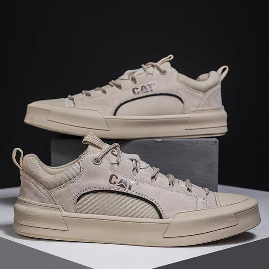 Caterpillar shoes Genuine Leather Lace-up Beige
