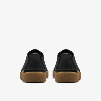 clarks Oakpark Low Black Leather Shoes