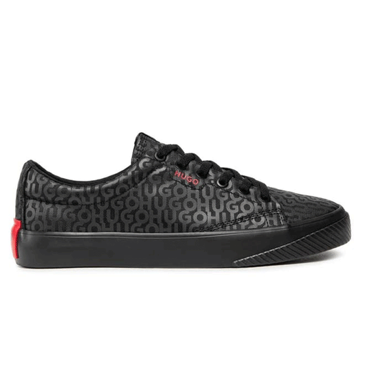 HUGO Men's Dyer Tenn Logo Print Trainers with Red Logo