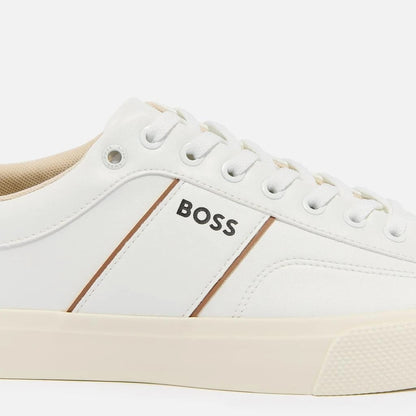 Hugo Boss Aiden Leather Sneakers In White