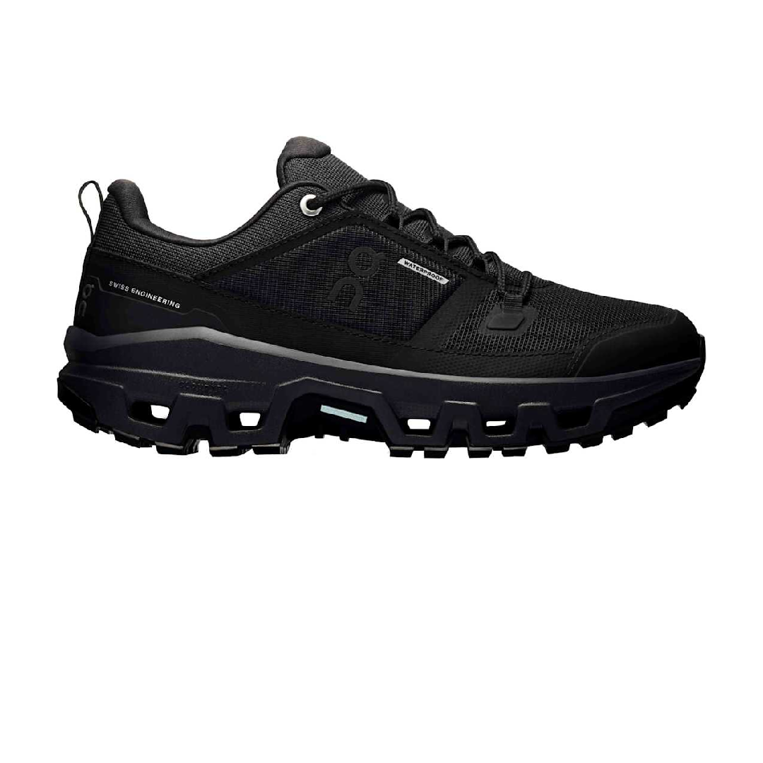 On Men's Black Cloudrock Waterproof Hiking Trainers