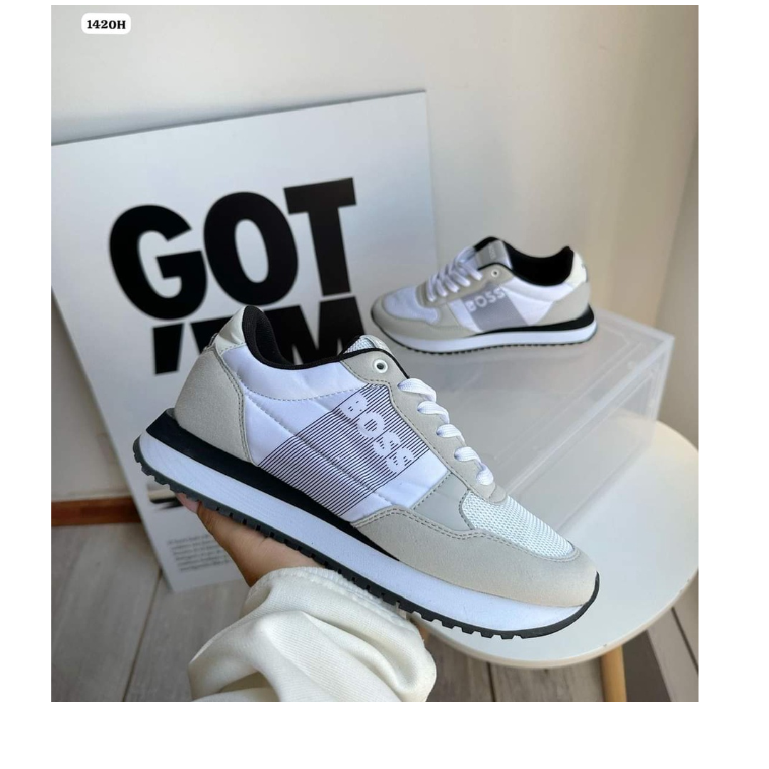 BOSS Mens Kai Running - White