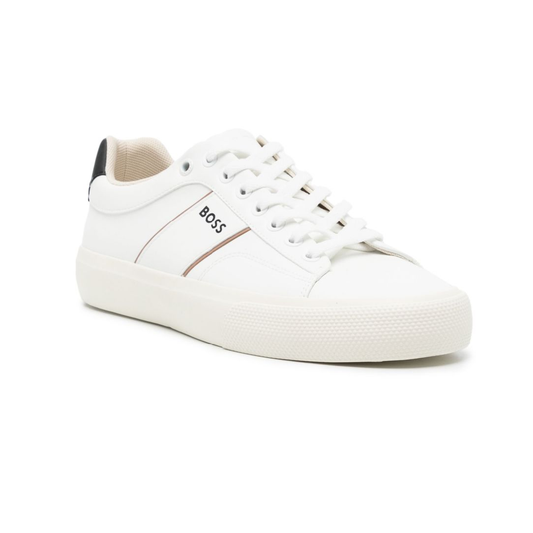 Hugo Boss Aiden Leather Sneakers In White