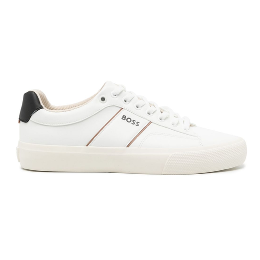 Hugo Boss Aiden Leather Sneakers In White