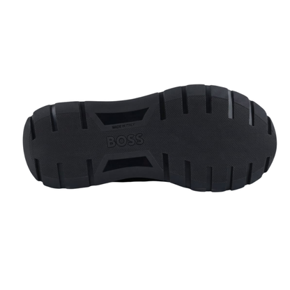 BOSS Leather Sneakers Slip-on -all black