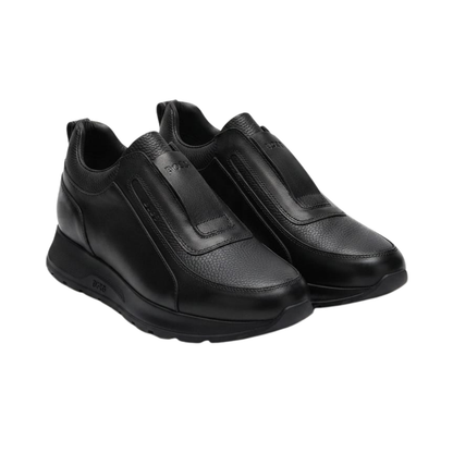 BOSS Leather Sneakers Slip-on -all black