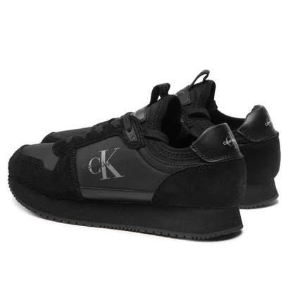 Calvin Klein Jeans Runner Sock Laceup Trainer All black
