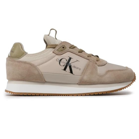 Calvin Klein Jeans Runner Sock Laceup Trainer Beige