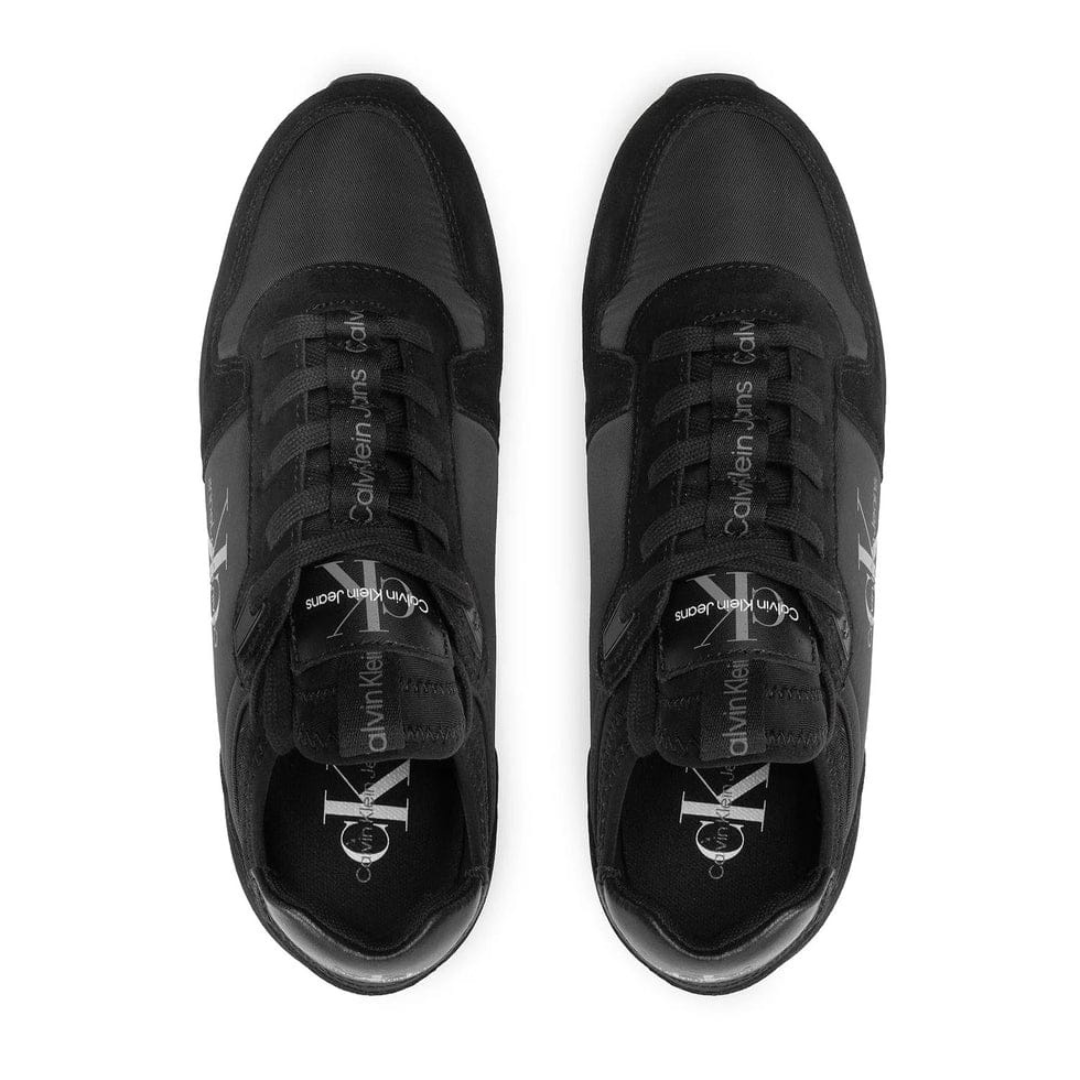 Calvin Klein Jeans Runner Sock Laceup Trainer All black