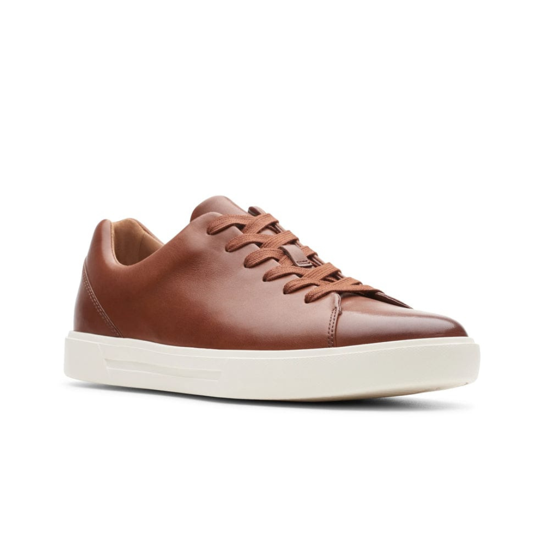 CLARKS Mens Un Costa Lace Trainers - British Tan Leather - Brown