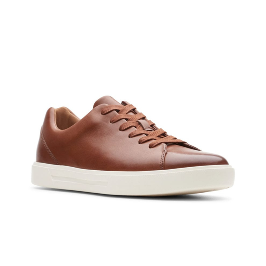 CLARKS Mens Un Costa Lace Trainers - British Tan Leather - Brown