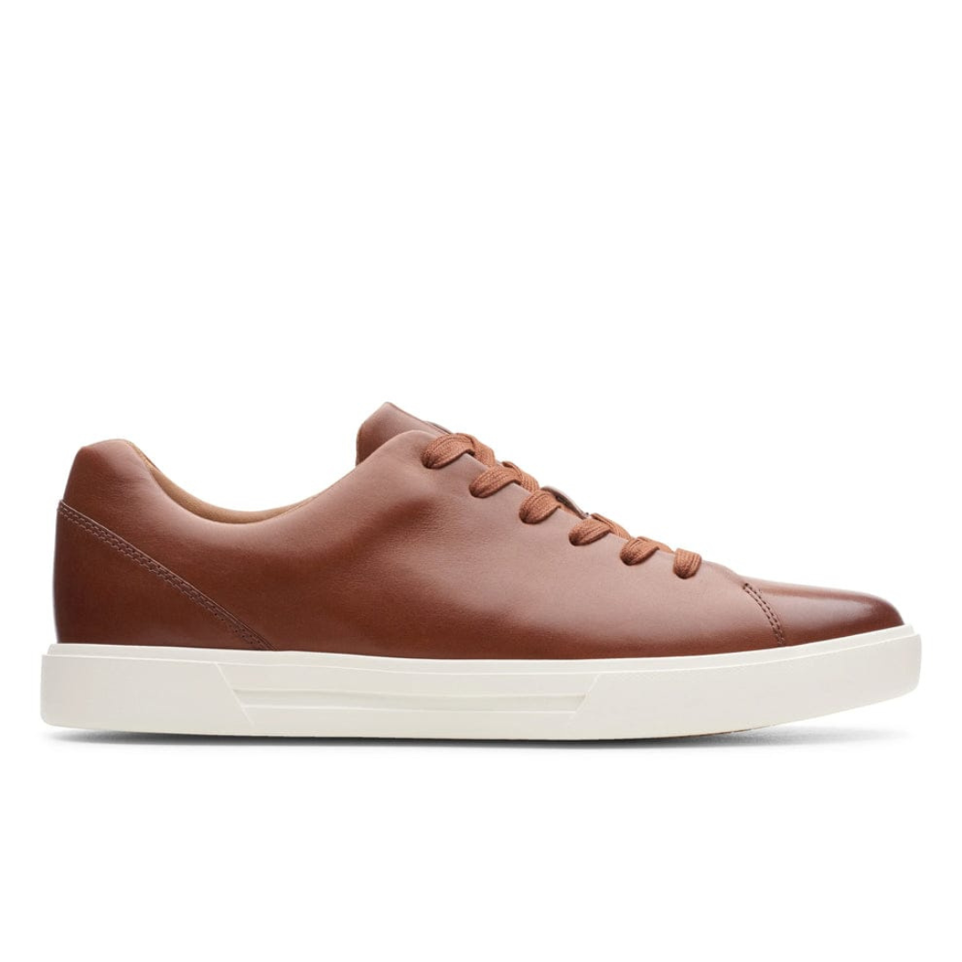CLARKS Mens Un Costa Lace Trainers - British Tan Leather - Brown