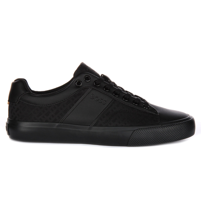 BOSS Black fabric & Faux-Leather Sneakers All-Black