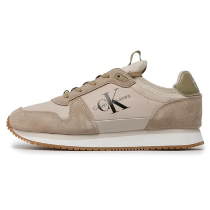 Calvin Klein Jeans Runner Sock Laceup Trainer Beige