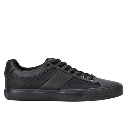 Hugo Boss Aiden Trainers Black with Gold logo