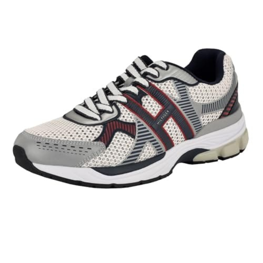 Tommy Hilfiger Pug Lace-Up Sneakers Men - Silver Grey