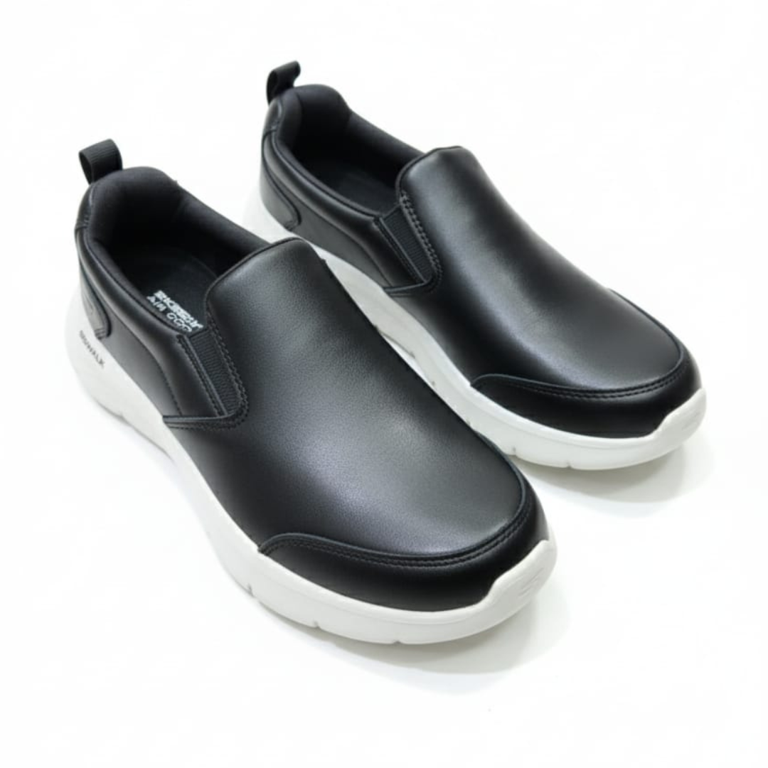 Skechers Relaxed Fit Flex Advantage Slip - Black & White