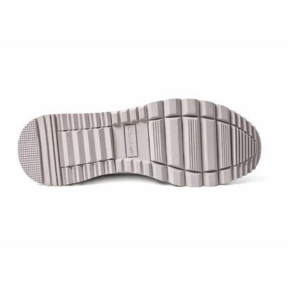 Calvin Klein Jeans Runner Sock Laceup Trainer White Beige