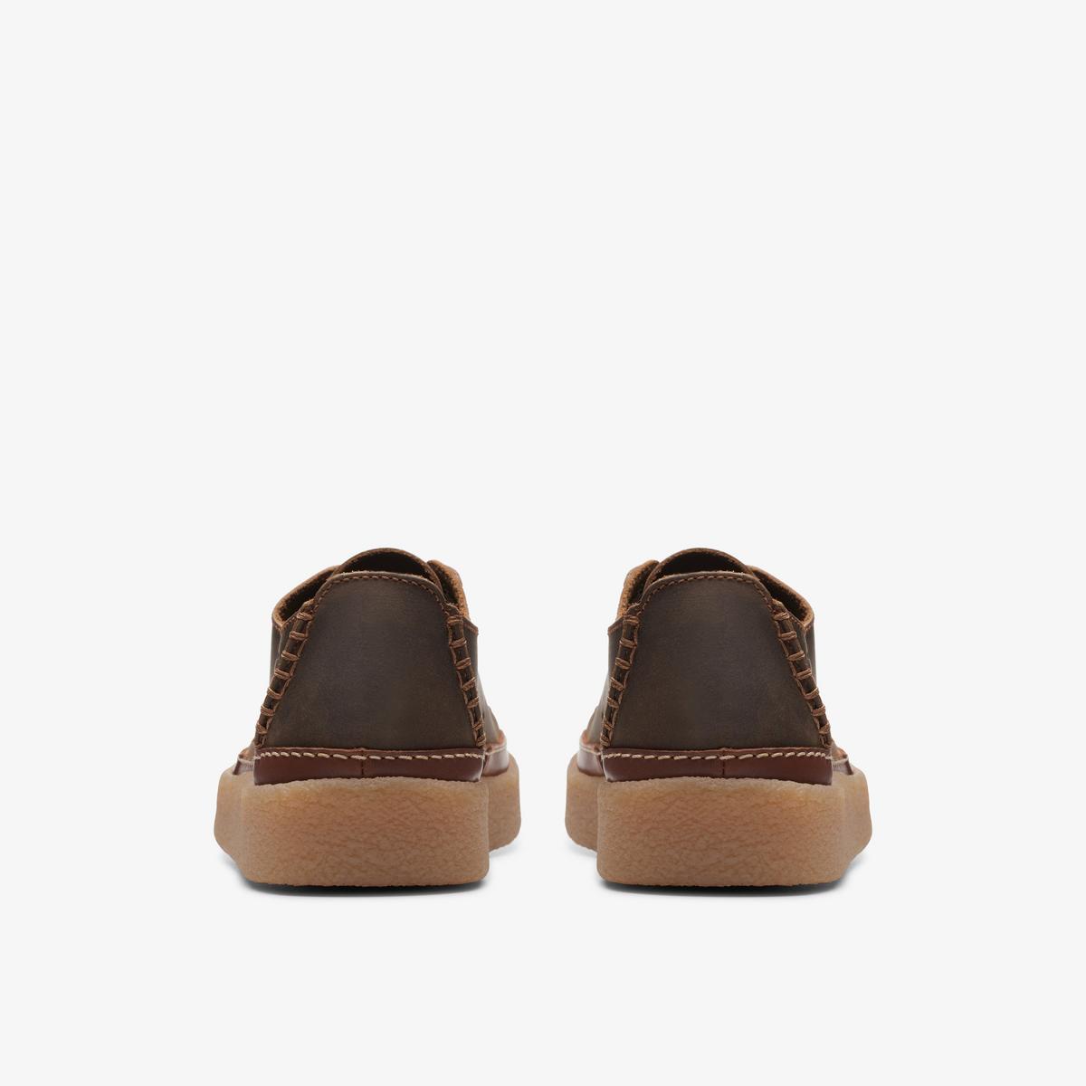 clarks Oakpark Low Brown Leather Shoes